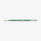 Green pen with a wavy line on a white background