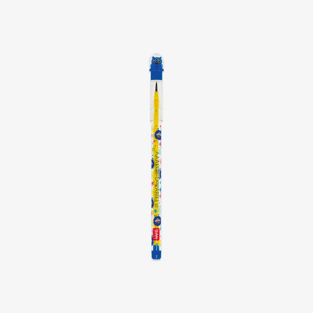 STACKABLE PENCIL WITH ERASER // MONSTER