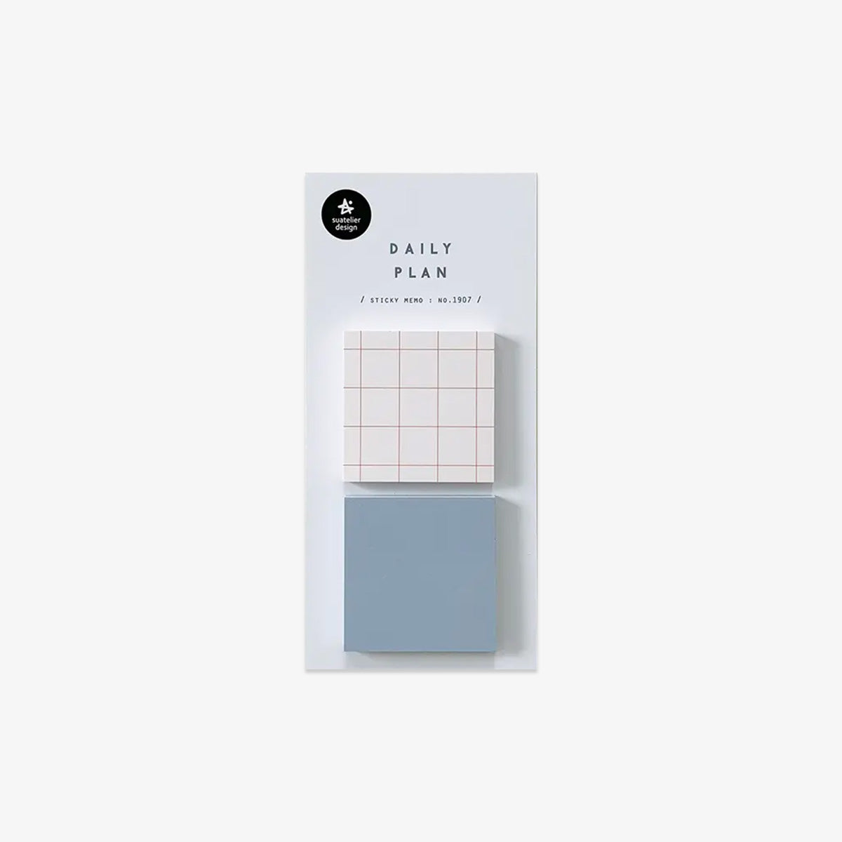 Packaged daily planner sticky notes with grid design 