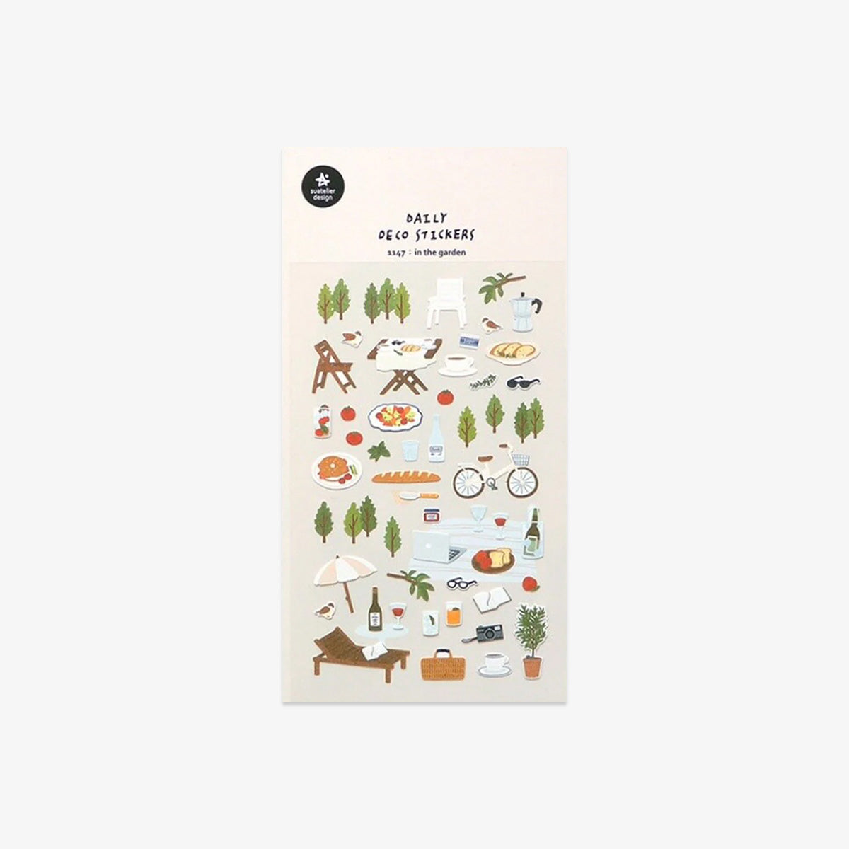 nature and garden themed sticker sheet