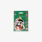 Pack of Christmas-themed gift tags with a penguin design on a white background