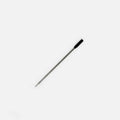 Black ink in a pen refill for on a white background