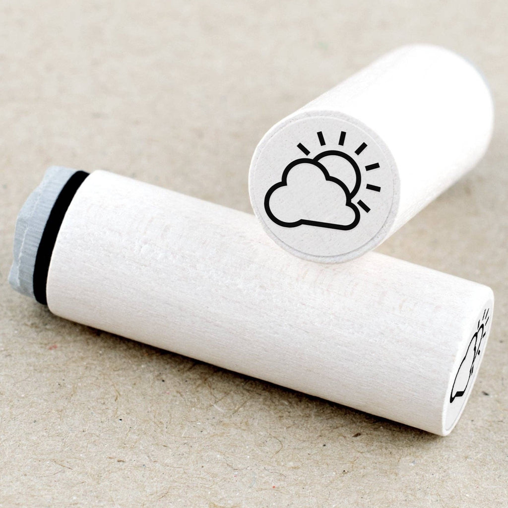 MINI RUBBER STAMP // PARTLY CLOUDED
