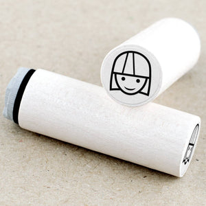 MINI RUBBER STAMP // GIRL FACE