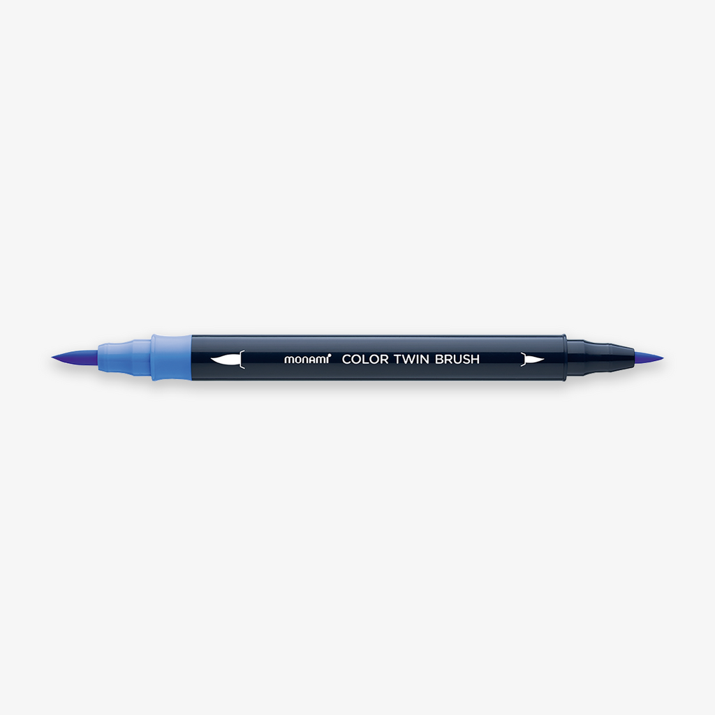COLOR TWIN BRUSH PEN // BLUE CELESTE