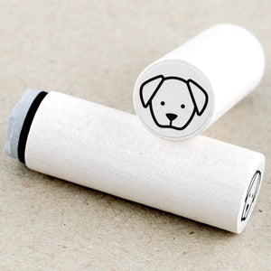 MINI RUBBER STAMP // DOG FACE