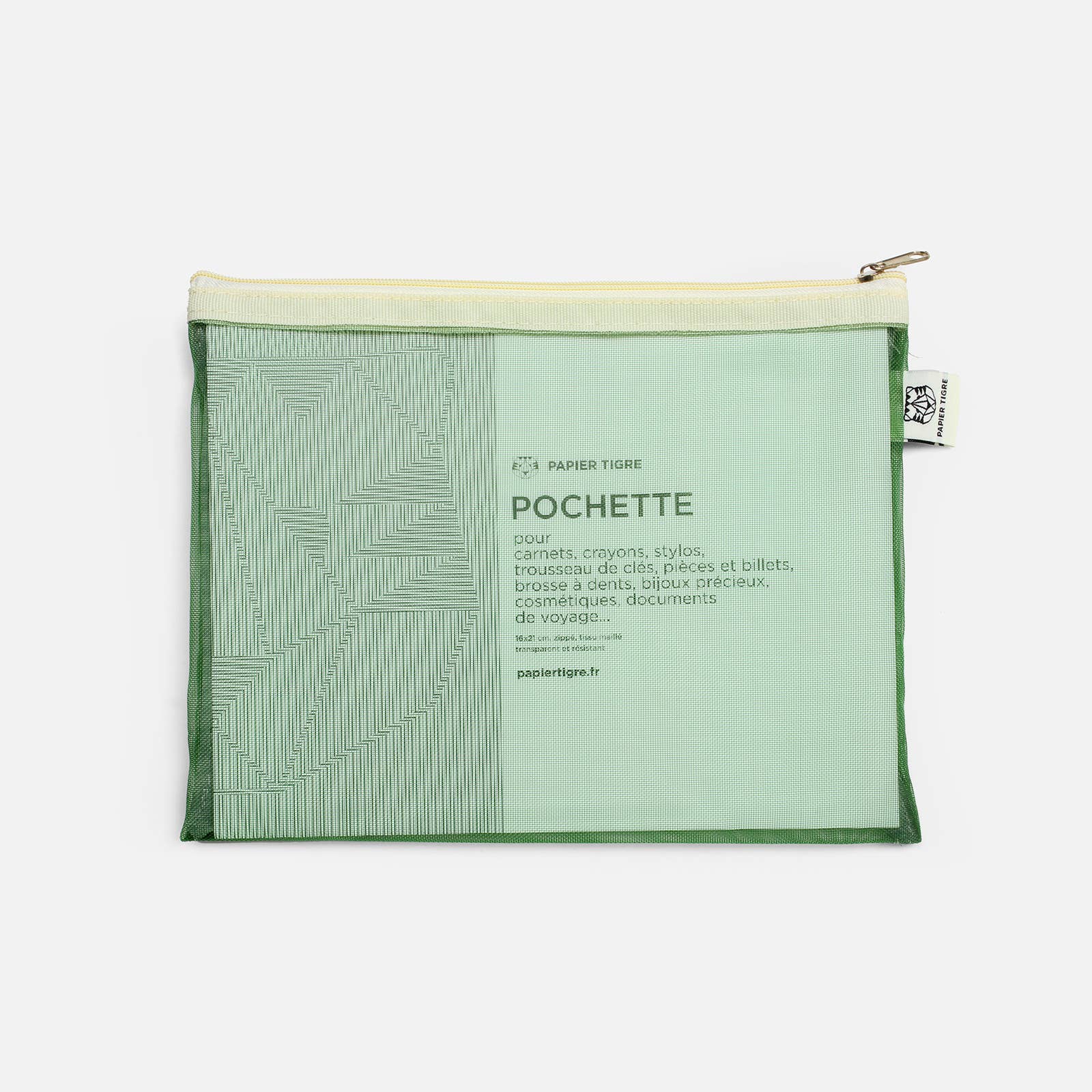 MESH POUCH M // SAND & FORREST GREEN