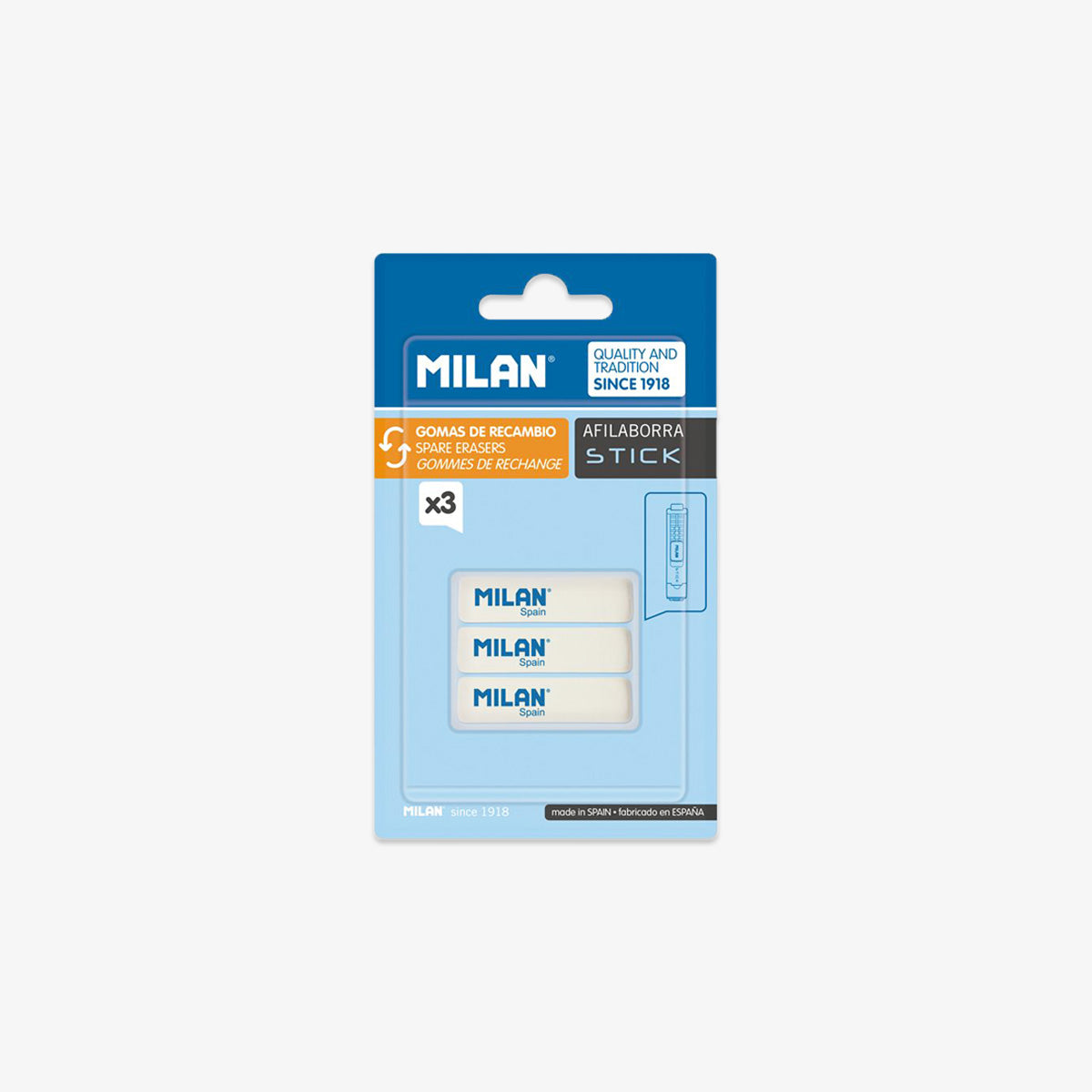 MILAN ERASER REFILLS // PACK OF 3