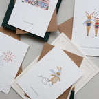 GREETING CARD // ICE SKATING BUNNY