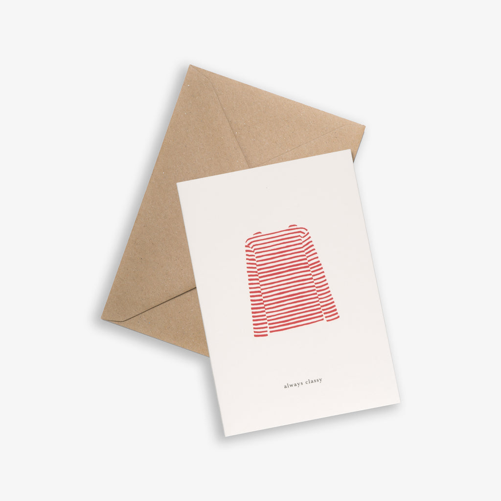 GREETING CARD // SWEATER RED