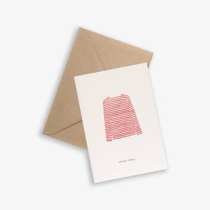 GREETING CARD // SWEATER RED