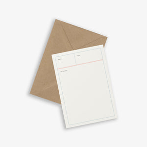 GREETING CARD // MESSAGE NOTE
