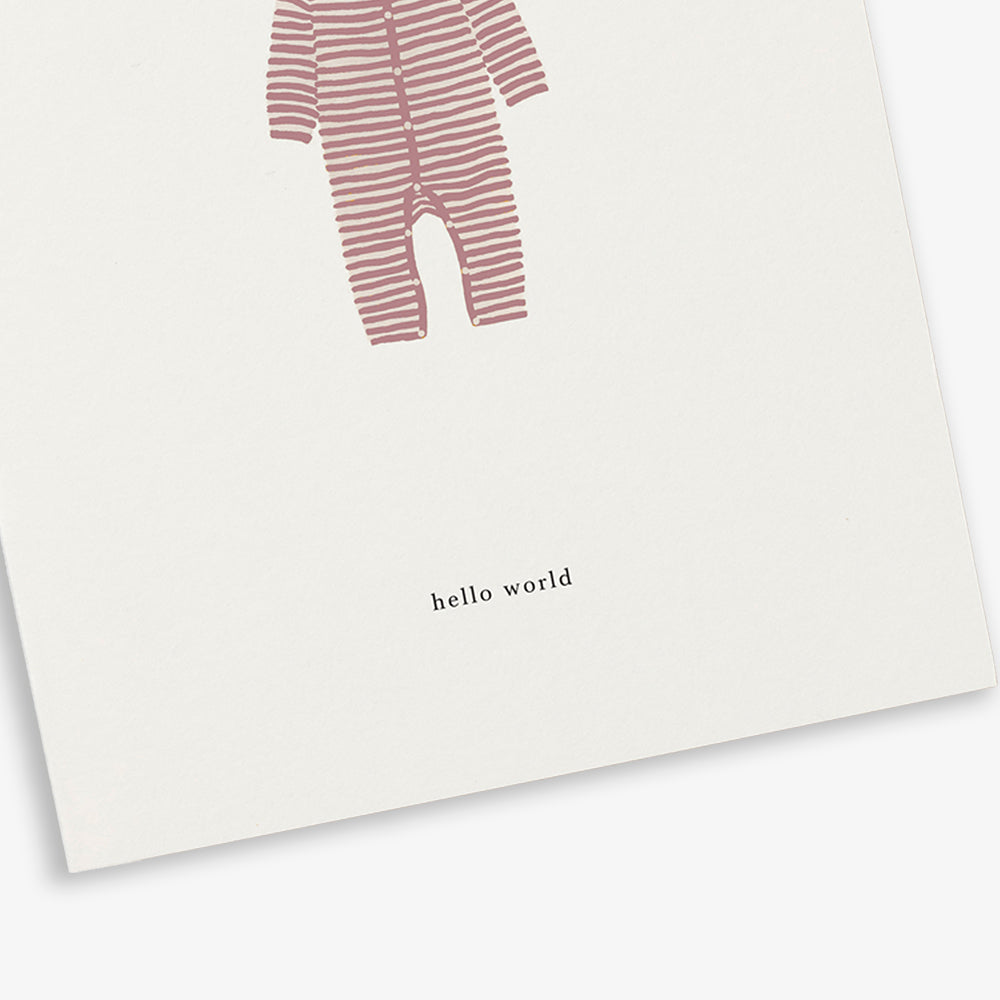 GREETING CARD // BABY ONESIE BLUSH