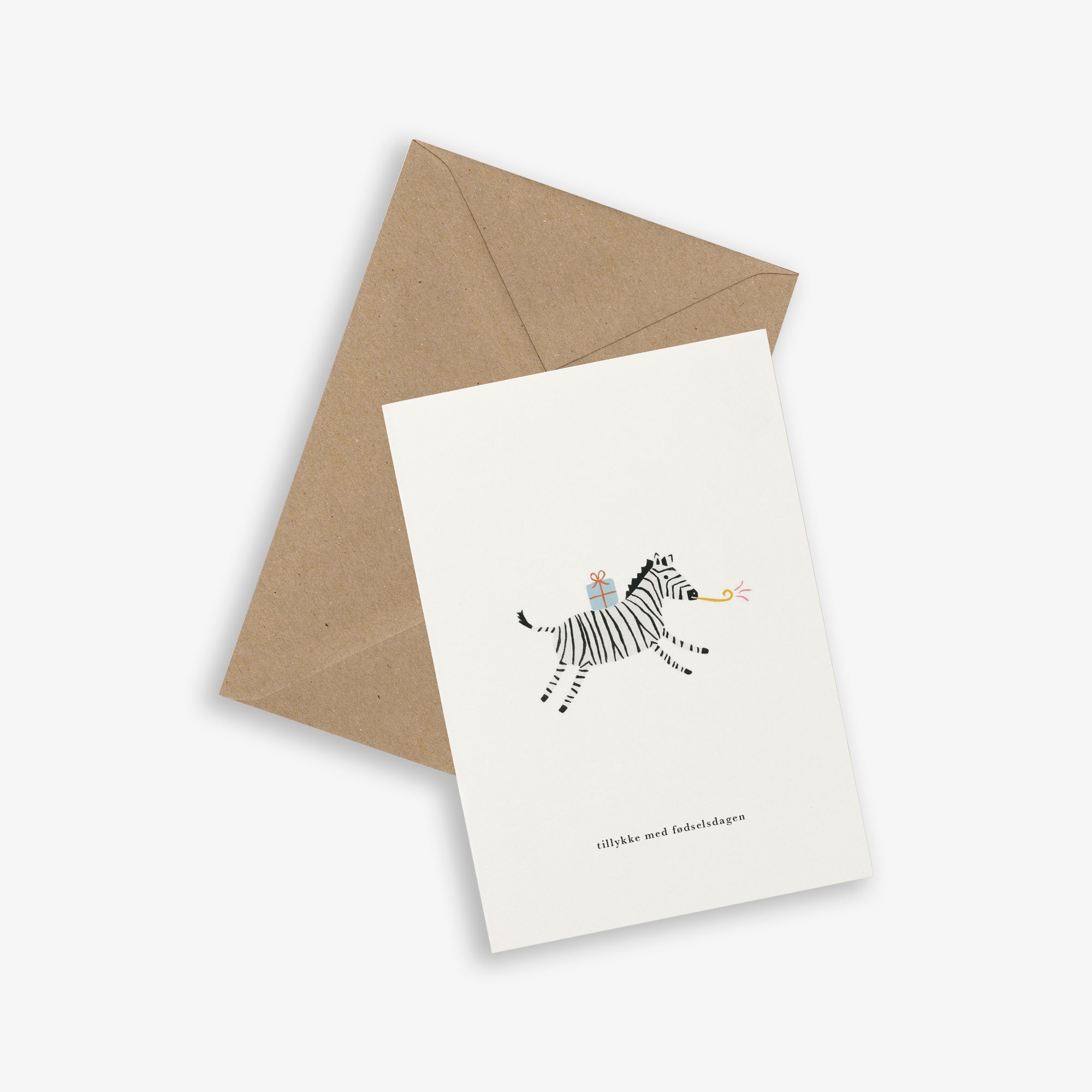 GREETING CARD // FØDSELSDAGSZEBRA (DANISH)