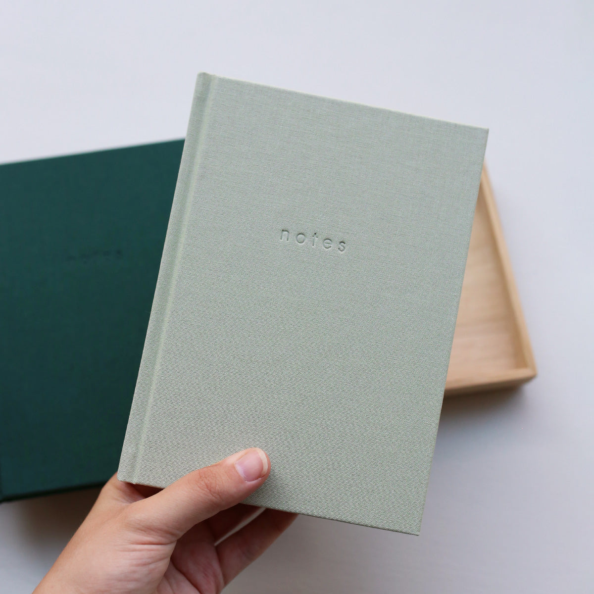 NOTES HARDCOVER NOTEBOOK // SAGE GREEN