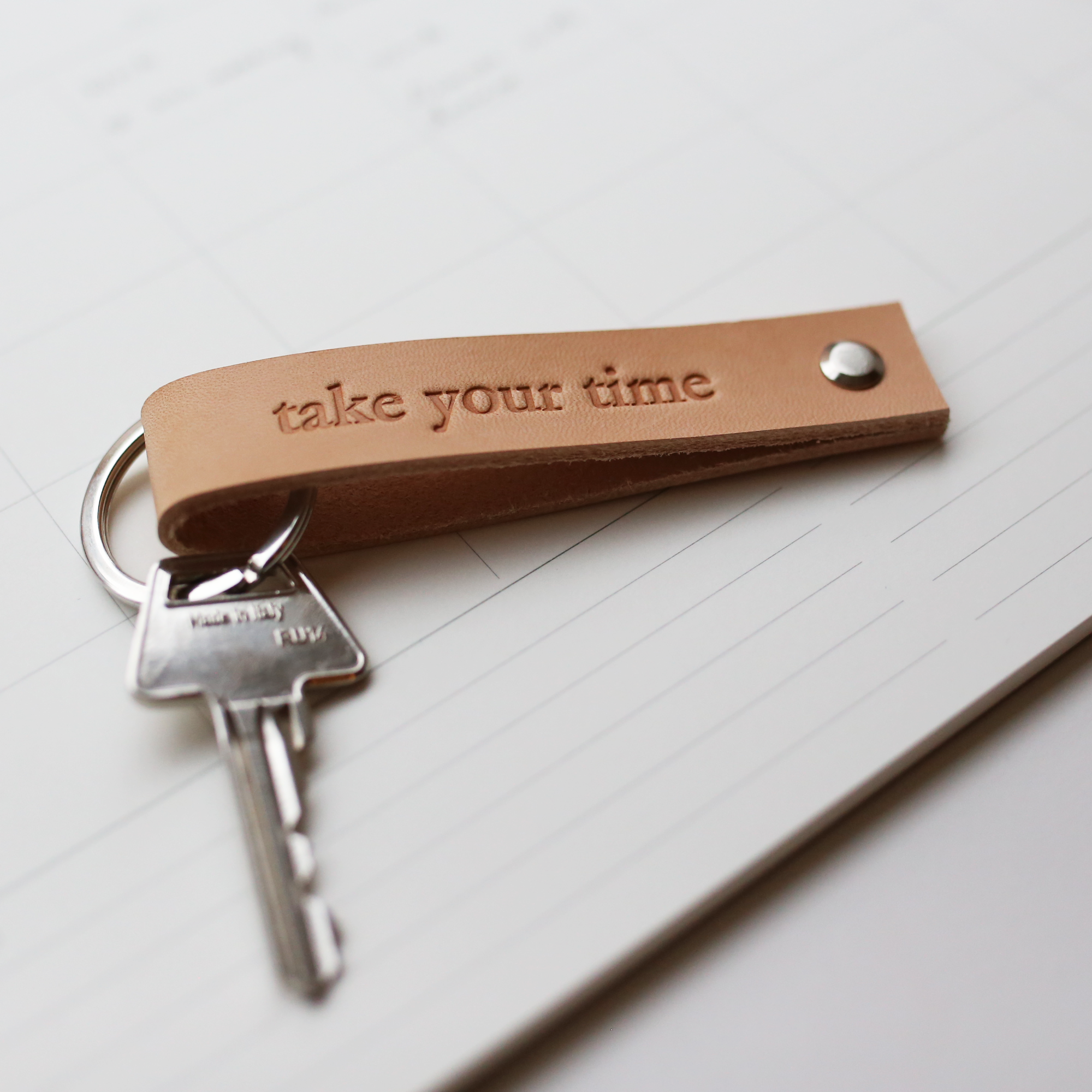 LEATHER KEY HOLDER // TAKE YOUR TIME
