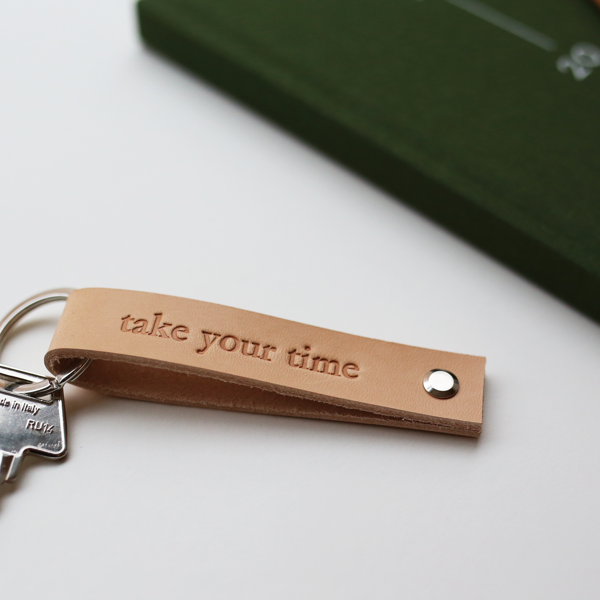 LEATHER KEY HOLDER // TAKE YOUR TIME