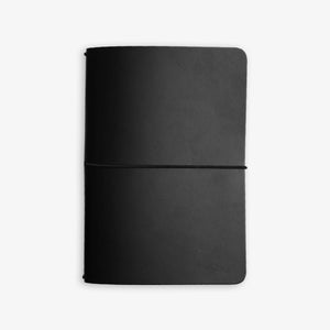 MULTI ELASTIC BAND LEATHER FOLDER // BLACK