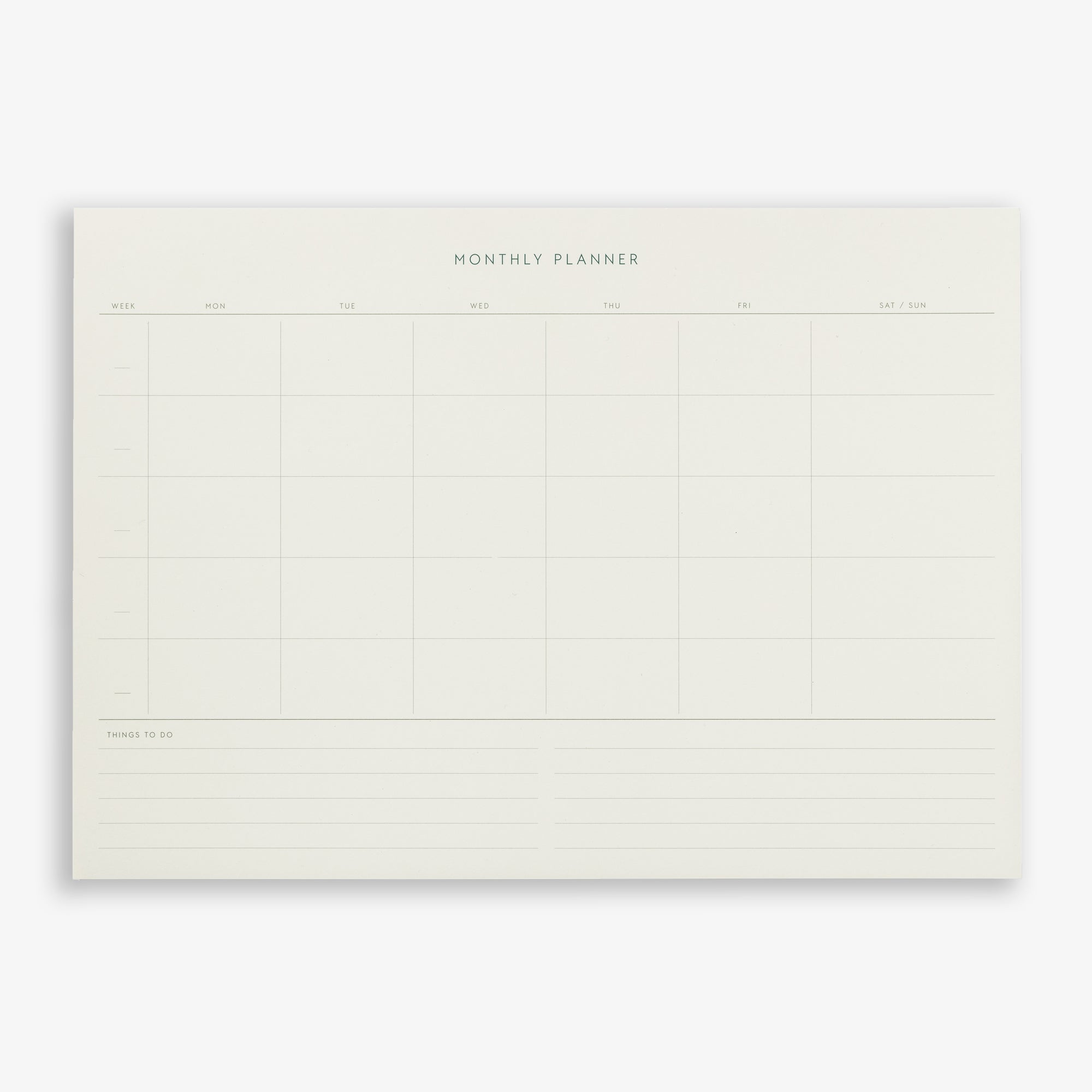 MONTHLY PLANNER NOTEPAD // A4