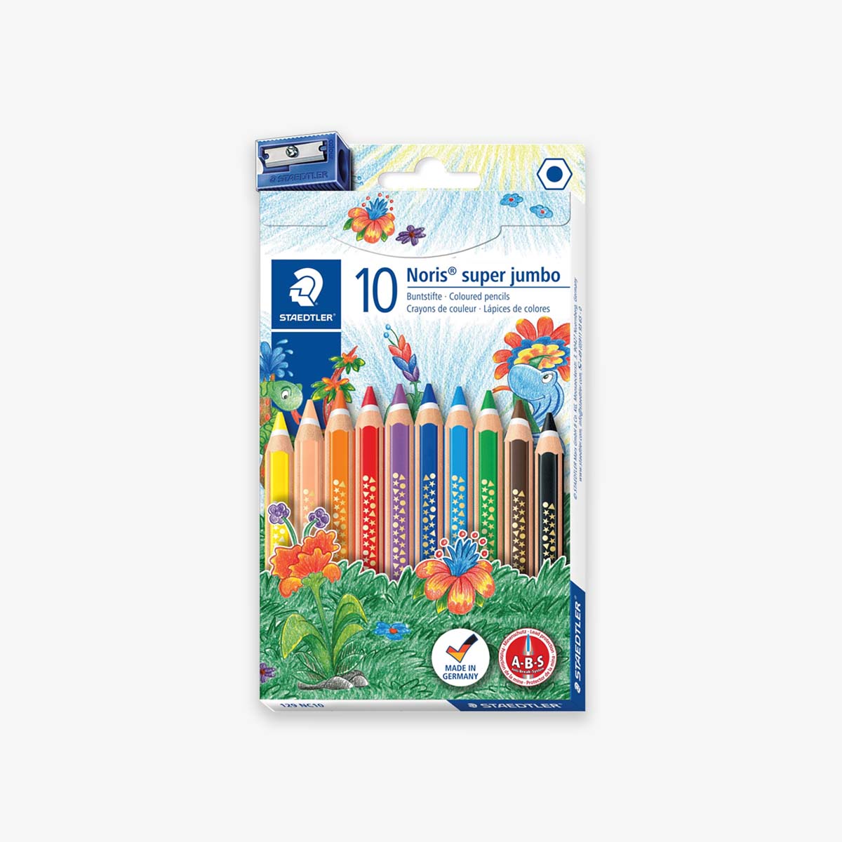 NORIS CLUB SUPER JUMBO COLOURED PENCILS // SET OF 10