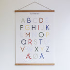 PLAKAT // ALFABETET (DANISH) + OAK FRAME