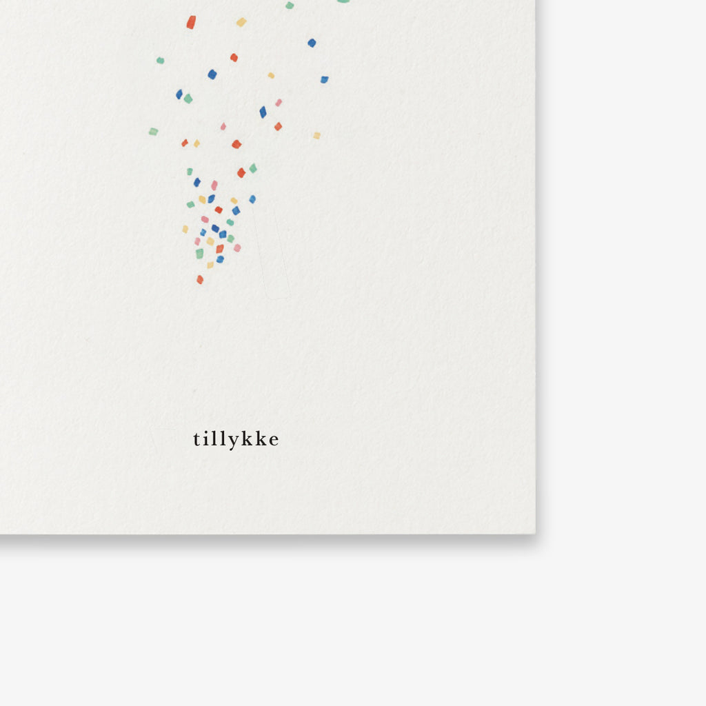 SMALL GREETING CARD // KONFETTI (DANISH)