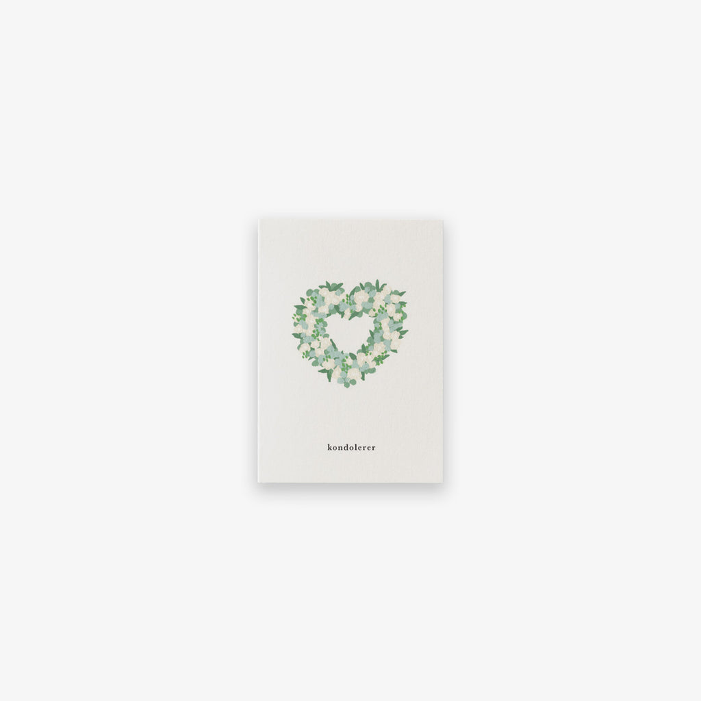 SMALL GREETING CARD // BLOMSTERHJERTE (DANISH)
