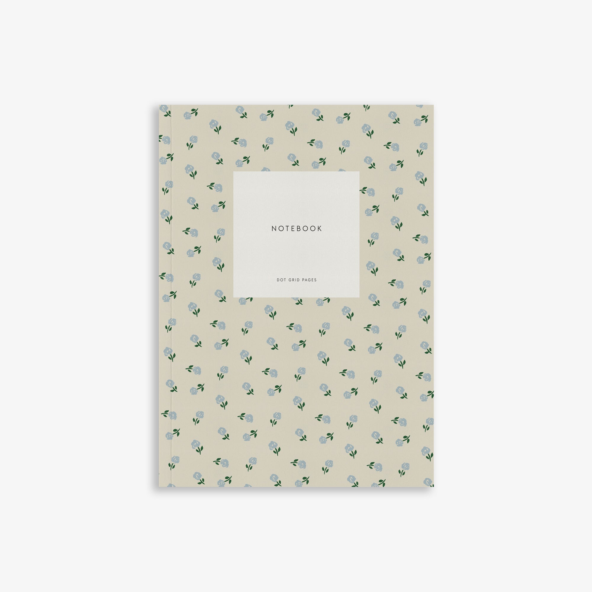 SMALL NOTEBOOK A5 // SMALL FLOWER CREAMY GREY