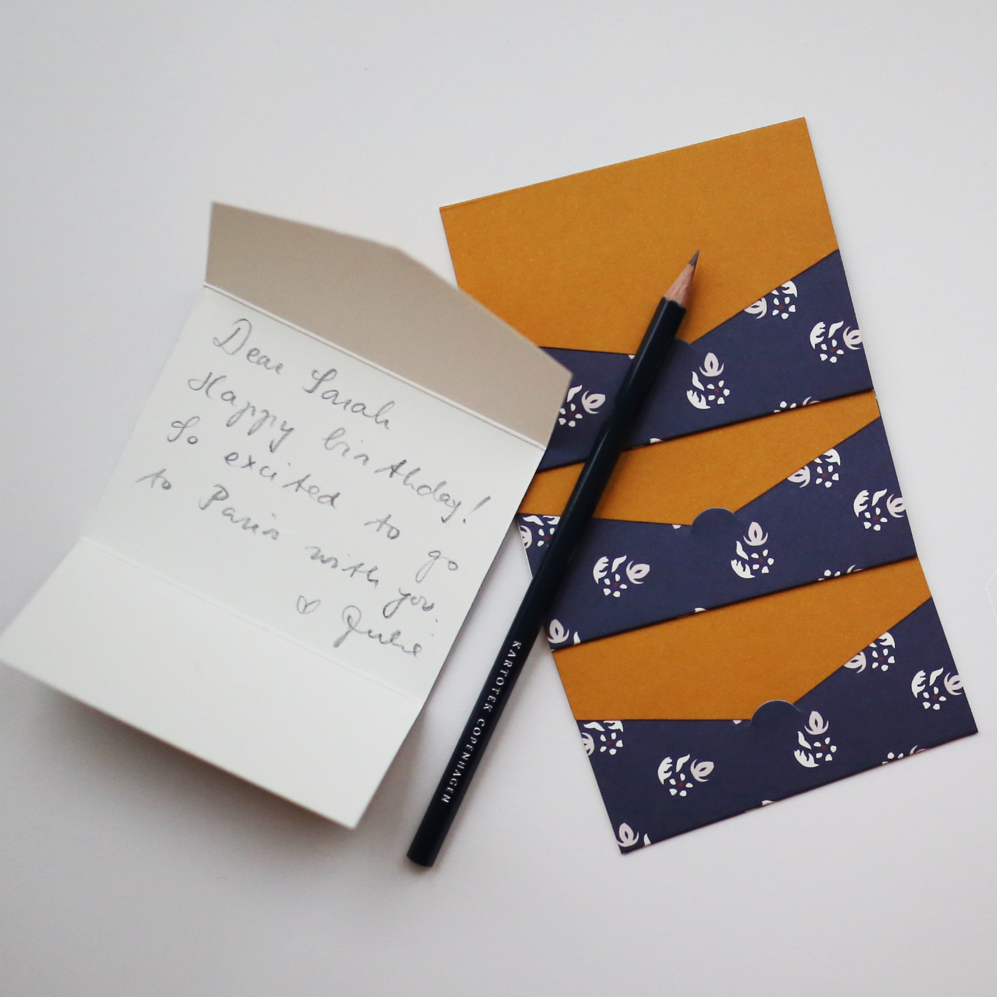 ENVELOPE CARD SET OF 4 // NAVY